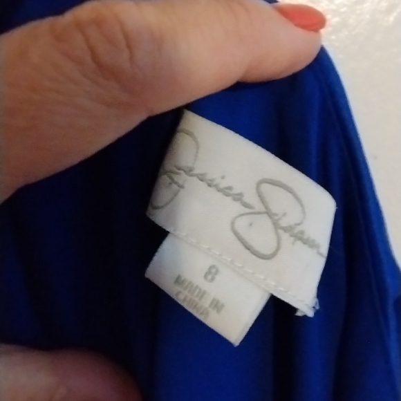 Nwot Jessica Simpson Royal blue  off shoulder dress - Picture 7 of 7